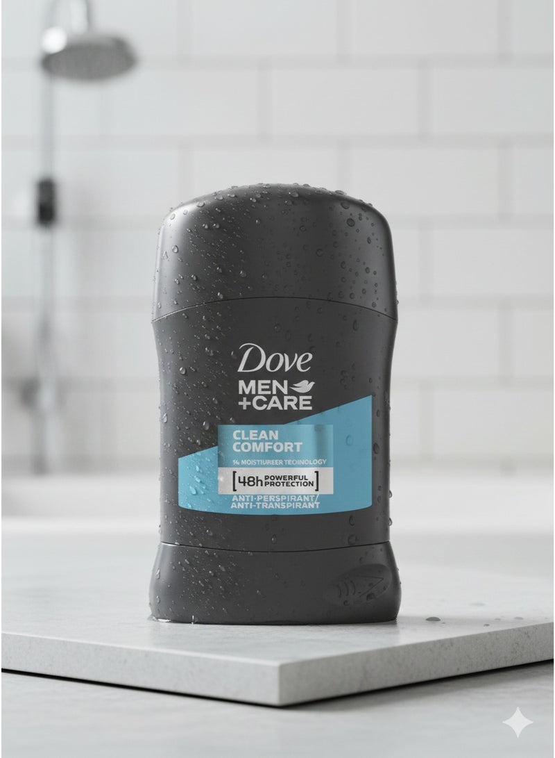 دوف مزيل عرق دوف للرجال "كلين كومفورت" ستيك (50 جرام) - حماية 48 ساعة وعناية فائقة - Image 2